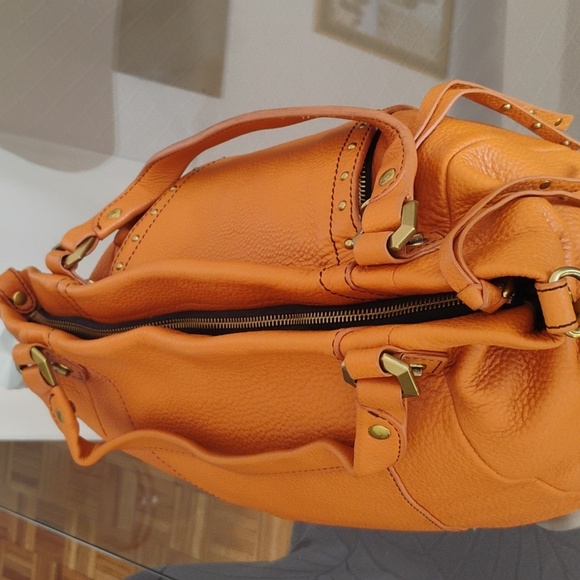 orYANY Orange Leather Shoulder Bag/Crossbody - Picture 6 of 9